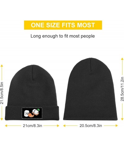 Sushi Sunbathing Knit Hat Warm Beanie Cap Cuffed Soft Skull Cap Winter Hats for Men and Women Black-style $10.75 Skullies & B...