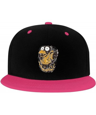 Cute Crows Snapback Hat for Men Women Baseball Cap Trucker Flat Bill Hats Dad Caps Pink $13.09 Baseball Caps