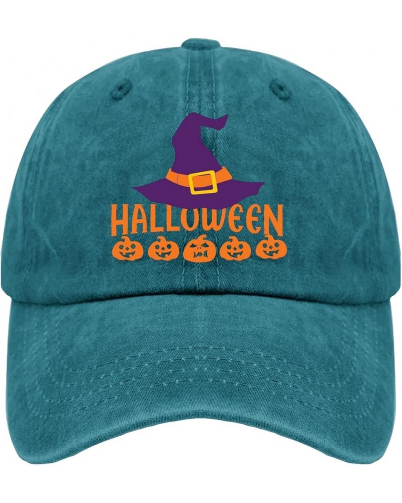 Halloween Womens Sun hat Mens Trucker hat Sun hat for Men Gifts for Girlfriends+Baseball Hats Cyan Blue $10.50 Sun Hats