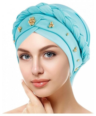 LIXIAO Turban for Women Muslim Ruffle Chemo Beanie Light Comfy Headscarf Cap Lovely Breathable Wrap Stretch Head Covers Light...