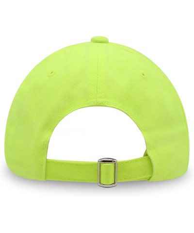 Rock and Roll Premium Dad Hat Embroidered Baseball Cap Hand Sign Peace Neon Yellow $11.49 Baseball Caps