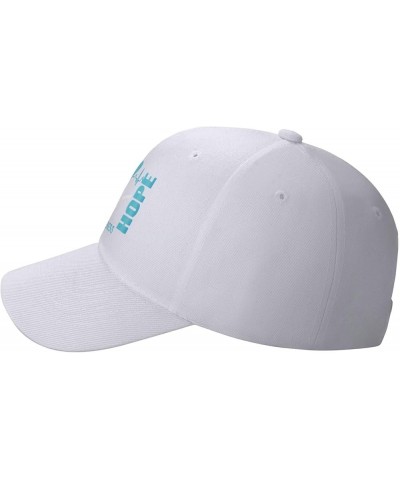 Hope for A Cure PTSD Awareness Flag-Baseball Caps Denim Hats Cowboy Knit hat Fisherman's hat White $16.47 Baseball Caps