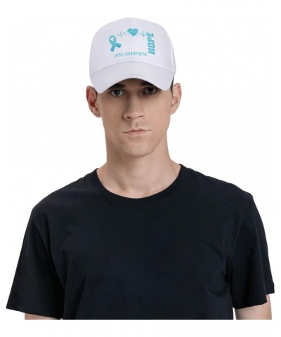 Hope for A Cure PTSD Awareness Flag-Baseball Caps Denim Hats Cowboy Knit hat Fisherman's hat White $16.47 Baseball Caps