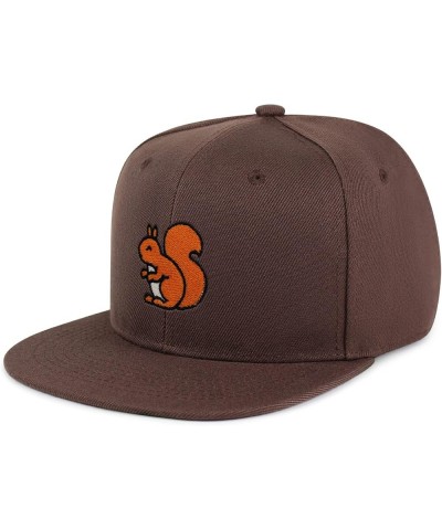 Squirrel Hip-Hop Snapback Hat Embroidered Baseball Cap Hamster Chipmunks 10. Brown $14.24 Baseball Caps