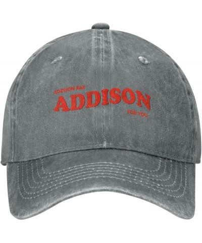 Addison Music Rae Hats for Men Women, Classic Adjustable Mesh Washed Denim Baseball Cap Hat Black Gray $9.86 Baseball Caps