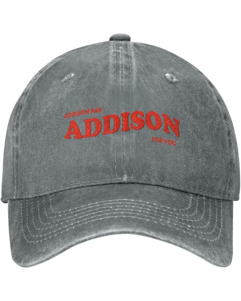 Addison Music Rae Hats for Men Women, Classic Adjustable Mesh Washed Denim Baseball Cap Hat Black Gray $9.86 Baseball Caps