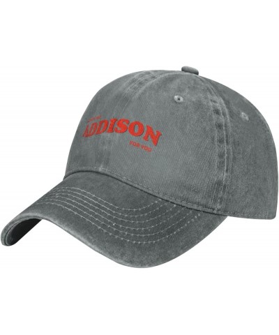 Addison Music Rae Hats for Men Women, Classic Adjustable Mesh Washed Denim Baseball Cap Hat Black Gray $9.86 Baseball Caps