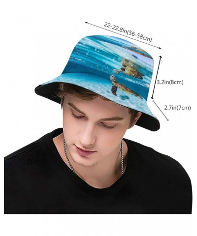 Sea Turtle Bucket Hats Fashion Sun Cap Packable Outdoor Sea Animal Fisherman Hat for Women and Men Sea Turtle Pattern-10 $11....