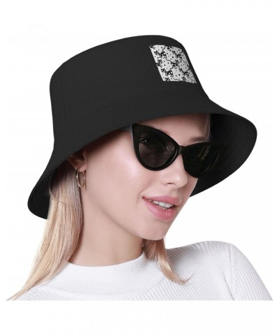 Black Cat Seamless Pattern Bucket Hat for Men Women Boonie Hat Outdoor Summer Vacation Beach Travel Fishing Cap $13.76 Bucket...