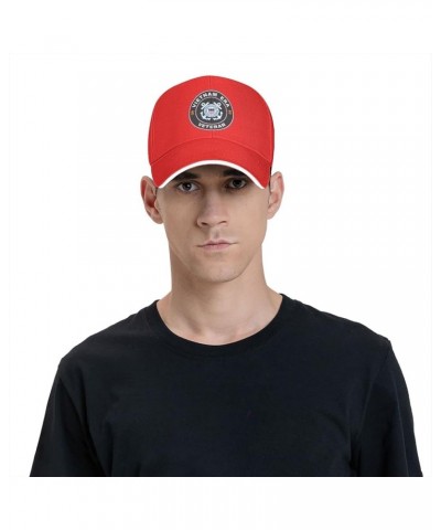 Us Coast Guard Vietnam Era Veteran Unisex Baseball Cap Sandwich Cap Plain Dad Cap Adjustable Cap Black Red $14.40 Baseball Caps