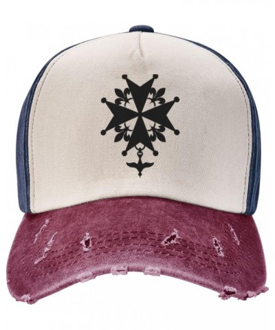 Huguenot Cross Upgrade Your Style with Funny Adjustable Cotton Baseball Caps for Men and Women $16.44 Baseball Caps