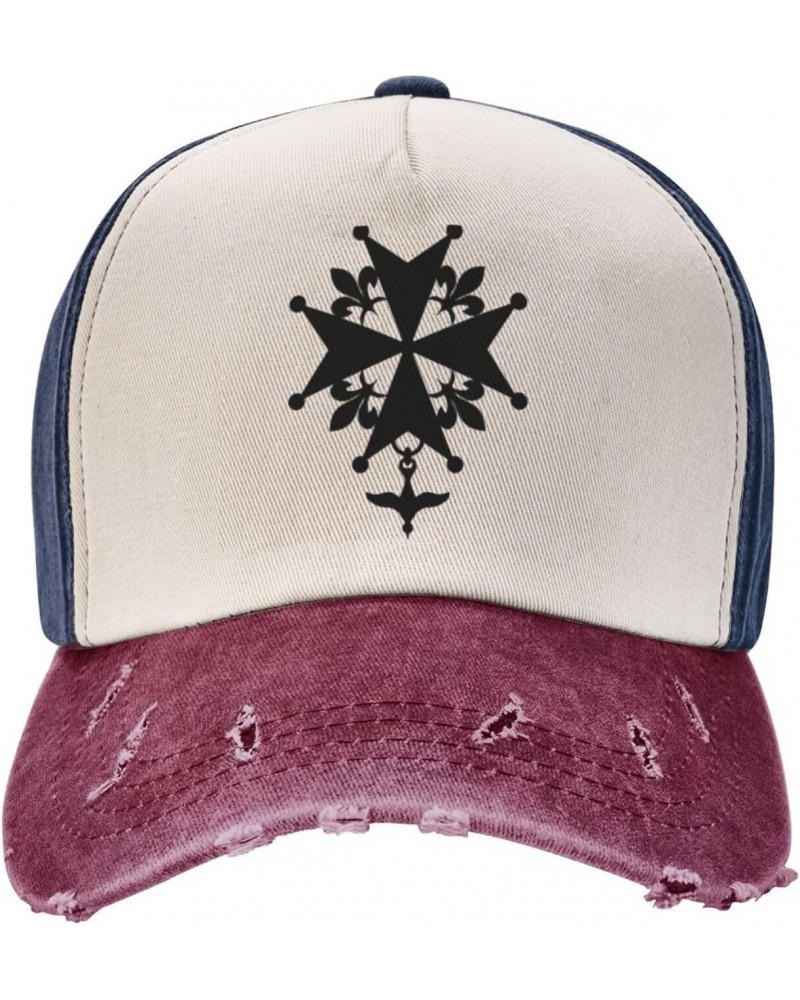 Huguenot Cross Upgrade Your Style with Funny Adjustable Cotton Baseball Caps for Men and Women $16.44 Baseball Caps