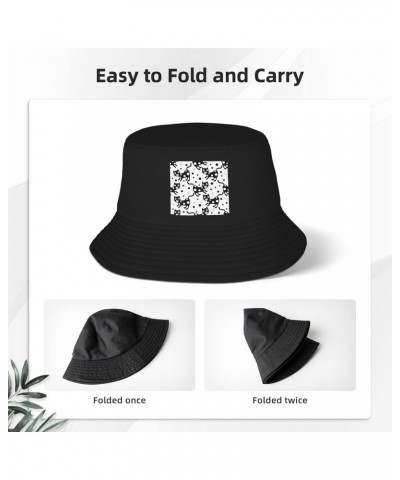 Black Cat Seamless Pattern Bucket Hat for Men Women Boonie Hat Outdoor Summer Vacation Beach Travel Fishing Cap $13.76 Bucket...