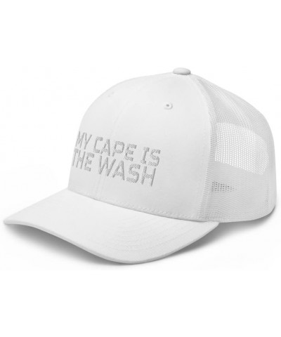 My Cape is in The Wash Super Hero Trucker Cap Hat Adjustable White $16.88 Baseball Caps