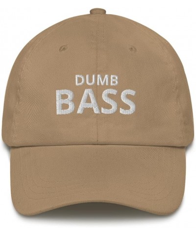 Dumb Bass Lake Fishing Hat Dad hat Khaki $14.18 Baseball Caps