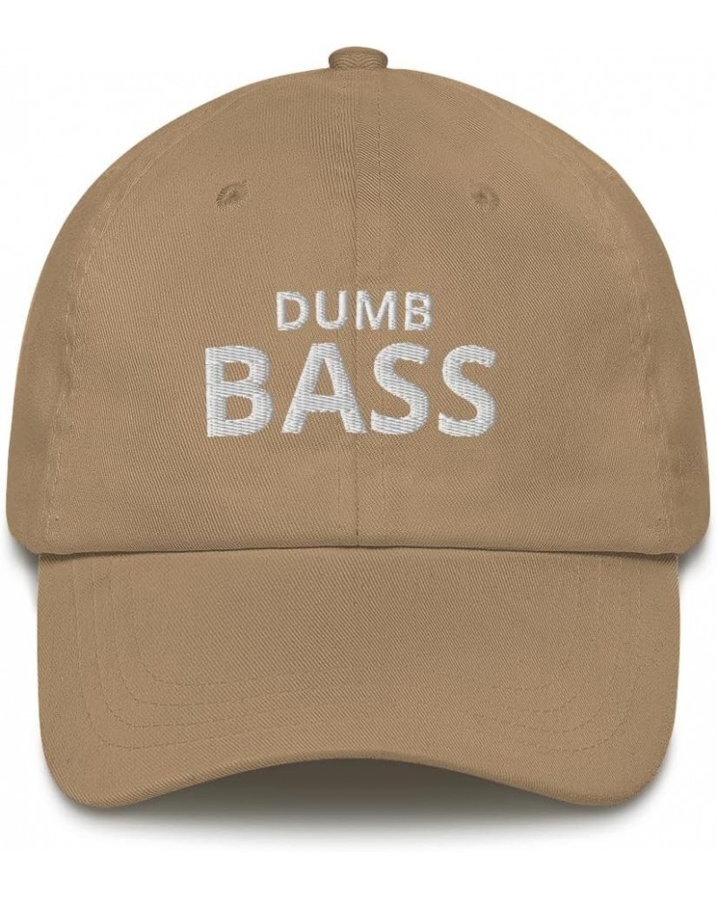 Dumb Bass Lake Fishing Hat Dad hat Khaki $14.18 Baseball Caps