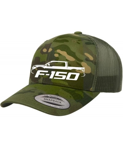 2009-14 Ford F150 Pickup Truck Fully Embroidered Yupoong 6606 Snapback Trucker Fitted Cap Multicam Tropic $16.41 Baseball Caps