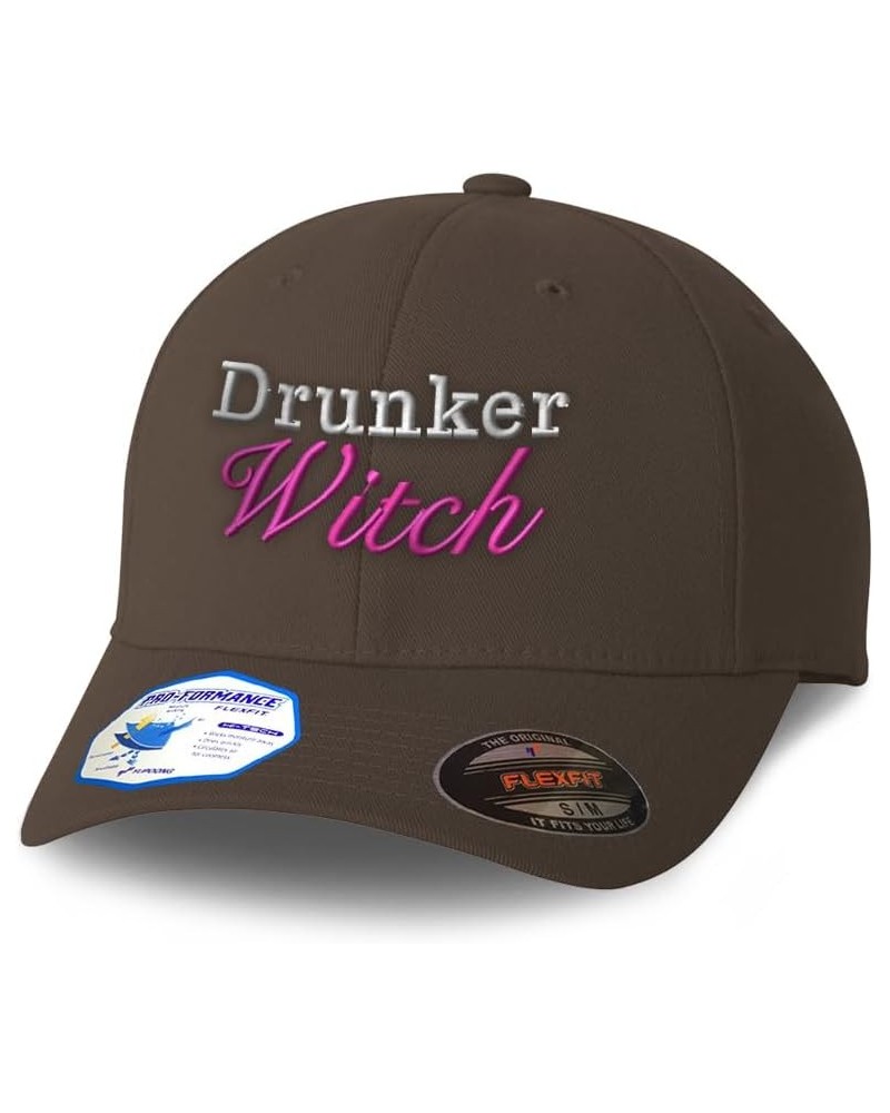 Flexfit Hats for Men & Women Drunker Witch Polyester Dad Hat Baseball Cap Dark Grey $15.40 Baseball Caps