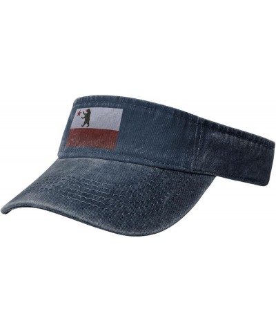 Storm Bear Flag Knitting Effect Sun Visor Hats for Women Men Sun Hat Vintage Golf Hat Adjustable Baseball Cap Navy Blue $9.90...