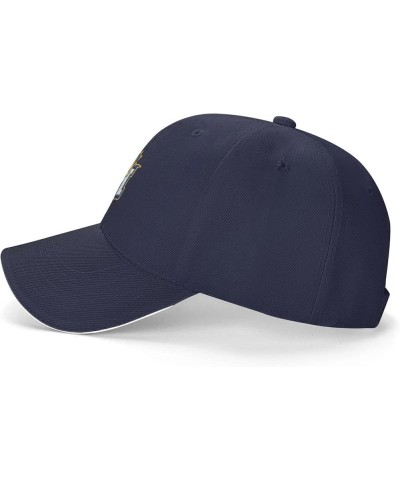 Medaille College Logo Sandwich Cap Unisex Classic Baseball Capunisex Adjustable Casquette Dad Hat Navy Blue $14.39 Baseball Caps