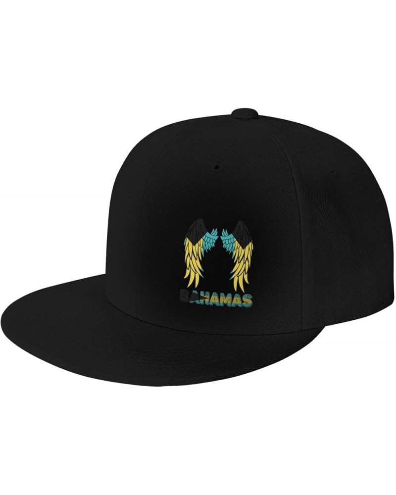 Snapback Baseball Cap Wings Bahamas Flag Classic Dad Trucker Flat Bill Brim Hat Black $11.33 Baseball Caps