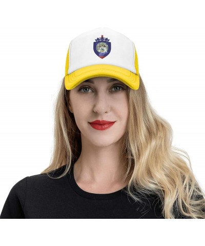 Crown Lion Belize Flag Mesh Baseball Cap Yellow $9.65 Baseball Caps