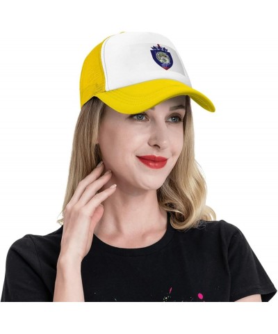 Crown Lion Belize Flag Mesh Baseball Cap Yellow $9.65 Baseball Caps