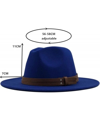 Unisex All Seasons Fedora Hat with Leather Ribbon and Wide Brim Jazz Church Hat Light Khaki $39.48 Fedoras