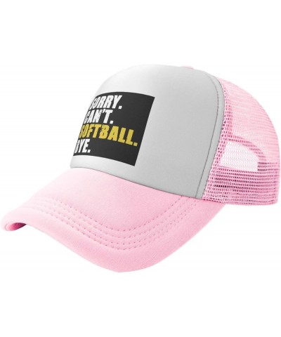 Sorry Can't Softball Bye Unisex Baseball Hat Original Dad Hat Adjustable Pink $9.94 Baseball Caps