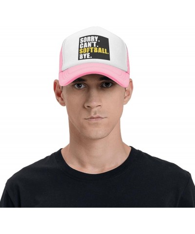 Sorry Can't Softball Bye Unisex Baseball Hat Original Dad Hat Adjustable Pink $9.94 Baseball Caps