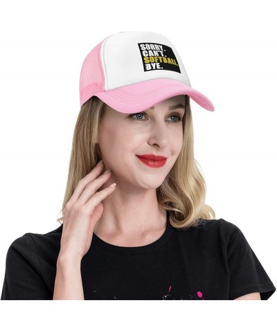 Sorry Can't Softball Bye Unisex Baseball Hat Original Dad Hat Adjustable Pink $9.94 Baseball Caps