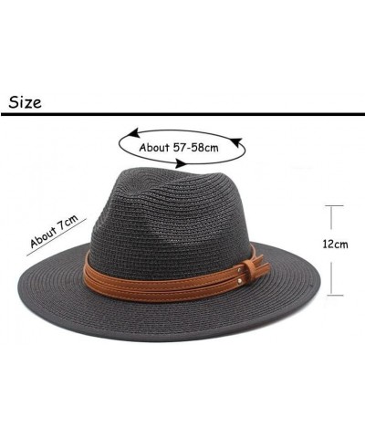 Summer Breathable Panama Straw Hat Men's and Women's Summer Hat Korean Style White Straw Hat Fengyan Sun Hats White $19.77 Su...