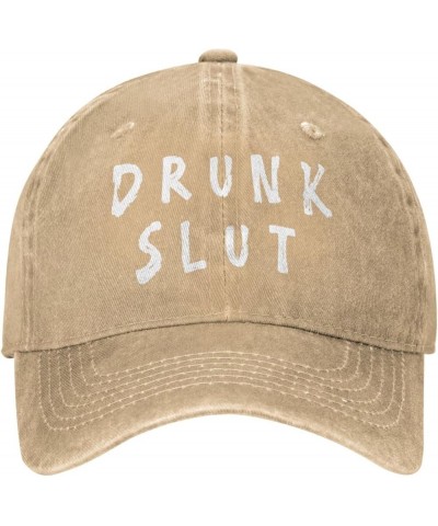 Drunk Slut Unisex Baseball Cap Natural $11.03 Balaclavas