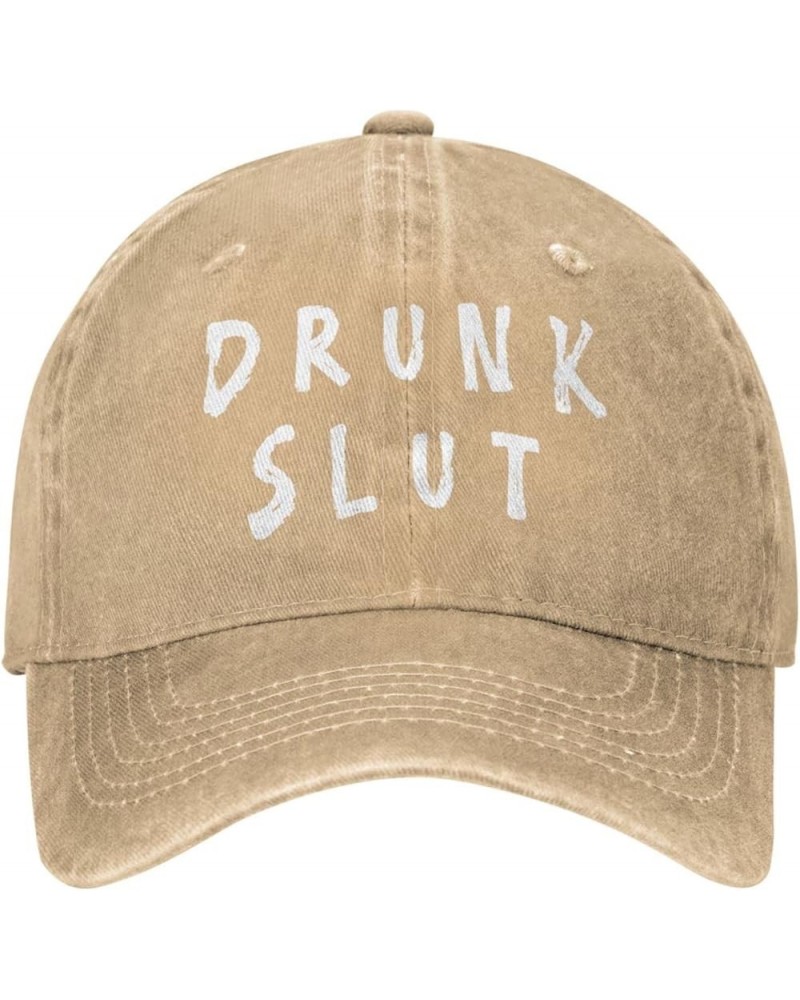 Drunk Slut Unisex Baseball Cap Natural $11.03 Balaclavas