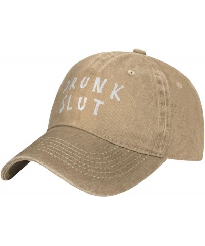 Drunk Slut Unisex Baseball Cap Natural $11.03 Balaclavas