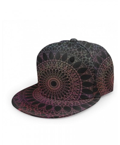 Baseball Cap Men Women - Mandala Floral Adjustable 3D Printed Snapback Flat Bill Hip Hop Hat $14.20 Baseball Caps