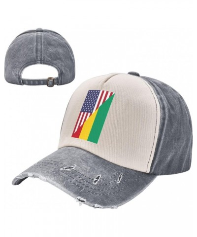 America Guinea Friendship Flag Baseball Cap Adult Adjustable Casual Duck Tongue Hat Golf Caps Trucker Hats Gray $12.88 Baseba...