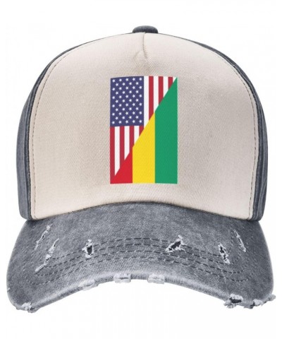 America Guinea Friendship Flag Baseball Cap Adult Adjustable Casual Duck Tongue Hat Golf Caps Trucker Hats Gray $12.88 Baseba...