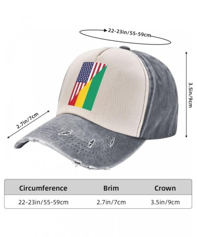 America Guinea Friendship Flag Baseball Cap Adult Adjustable Casual Duck Tongue Hat Golf Caps Trucker Hats Gray $12.88 Baseba...