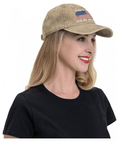 Don't Let The-Old-Man-in Hat Country Music Hat American Flag Trucker Hat Washed Dad Baseball Cap Natural $10.49 Baseball Caps