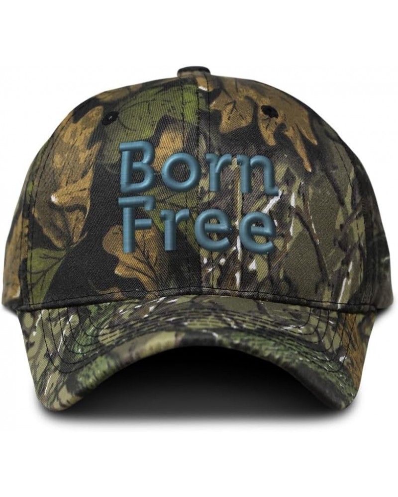 Camo Baseball Cap Born Free Cotton Hunting Dad Hats for Men & Women Forest Tree Green $15.00 Baseball Caps