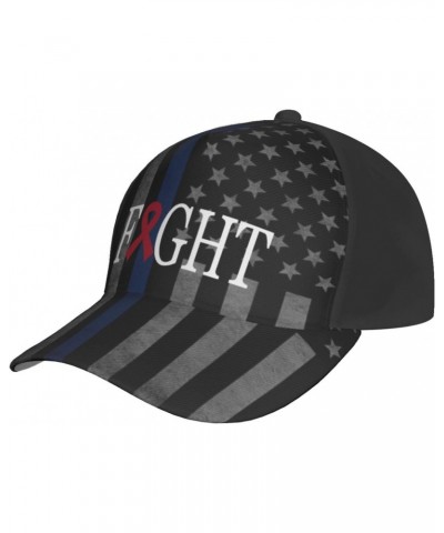 Fight Multiple Cancer Awareness Cap Tucker Hat Adjustable Sports Baseball Caps3 Black $15.98 Baseball Caps