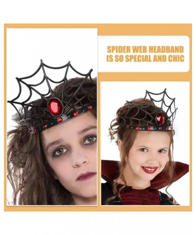 2Pcs Halloween Headband Spider Web Headbands Halloween Costume Headpiece Crystal Headwear Masquerade Cosplay Party Festival H...