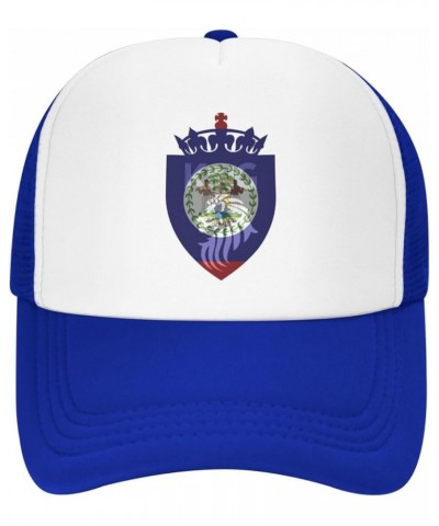 Crown Lion Belize Flag Mesh Baseball Cap Blue $9.65 Baseball Caps