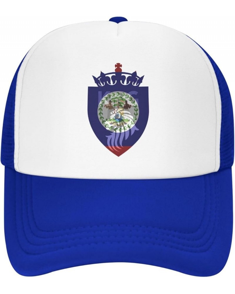 Crown Lion Belize Flag Mesh Baseball Cap Blue $9.65 Baseball Caps