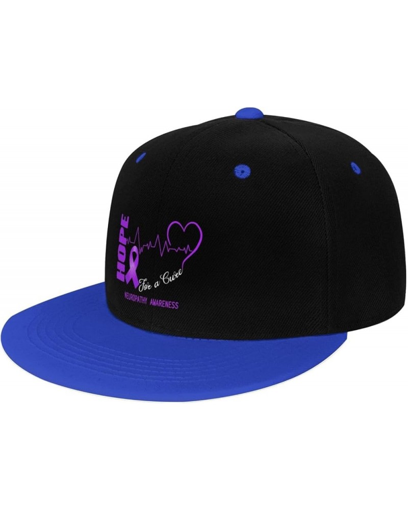 Hope for A Cure Neuropathy Awareness Snapback Hat for Men Women Baseball Cap Trucker Flat Bill Hats Dad Caps Blue $12.36 Base...