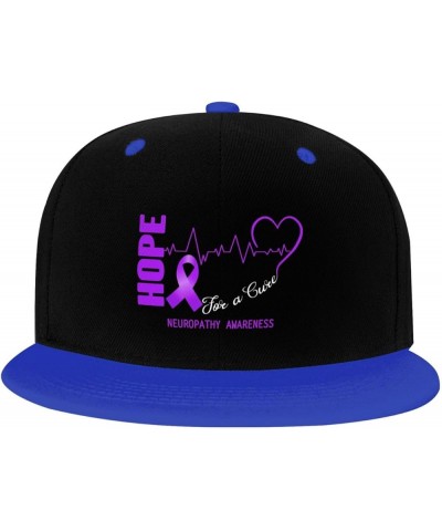 Hope for A Cure Neuropathy Awareness Snapback Hat for Men Women Baseball Cap Trucker Flat Bill Hats Dad Caps Blue $12.36 Base...