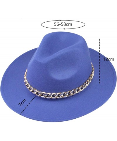 Adult Sun Solid Fashion Western Cowboy Hat Leather Windproof Hat Cowboy Hat Women E-blue $10.40 Fedoras