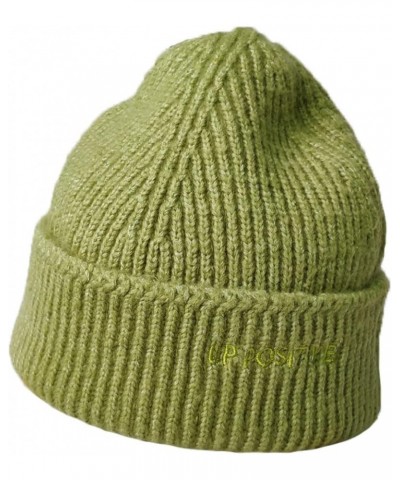 Solid Wool Beanie Knitted Warm Soft Trendy Winter Hat Simple Korean Style Women Casual Cap Elegant All-Match Beanie Green $14...