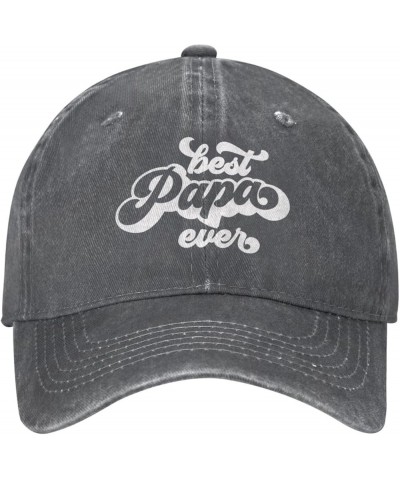 Best Papa Ever  Hat Men Women Baseball Cap Adjustable Trucker Hat Cowboy Hat Deep Heather $11.42 Cowboy Hats